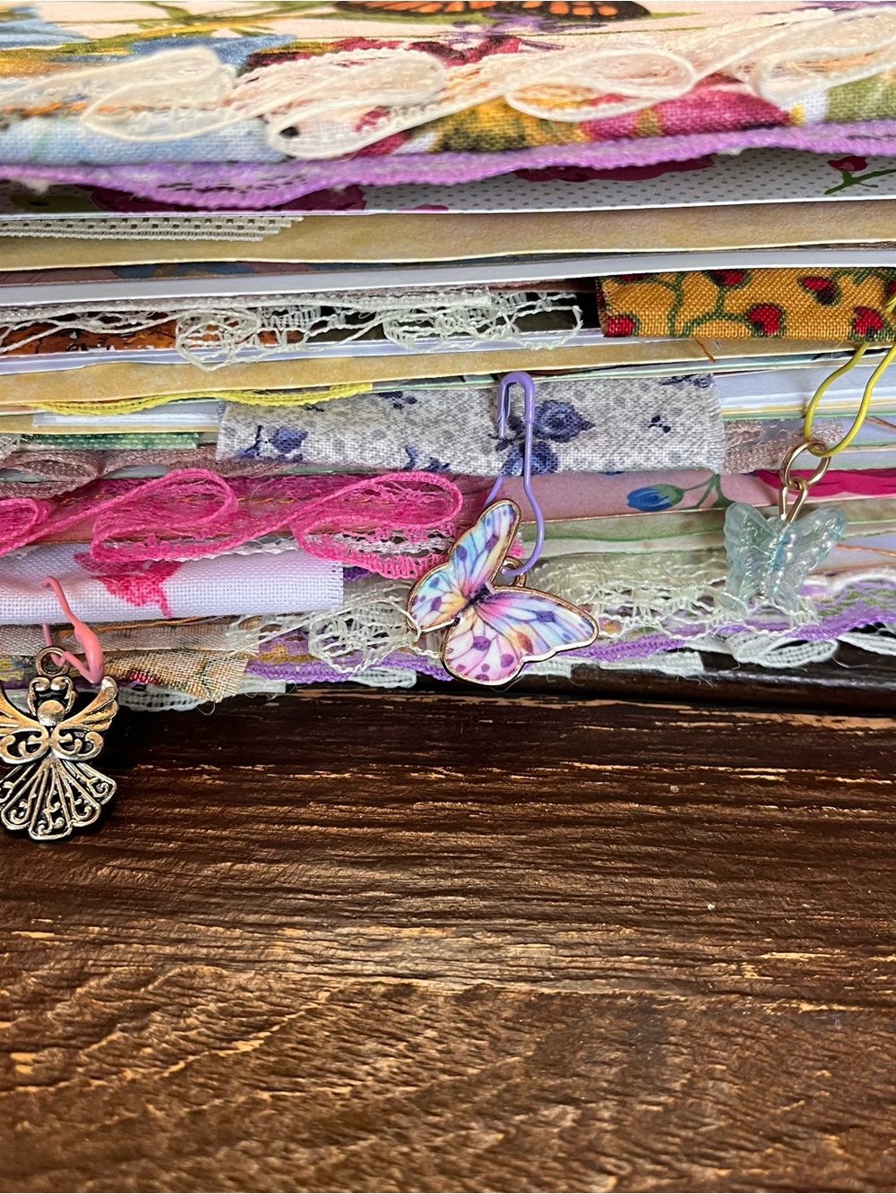 Butterfly Junk Journal Faith Floral Nature Flowers Softcover Decorated 3 Sig - Picture 7 of 16
